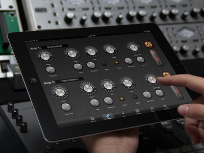 A sophisticated iPad MIDI controller for one of the Axe-FX advanced guitar effects processor.